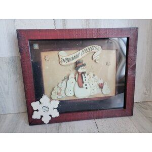 Snowman‎ AS IS shadow box home decor snowflake xmas